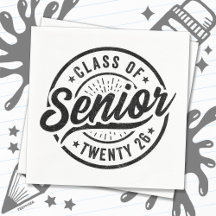 Seniorklass 2026 Cool Vintage-märke Examen