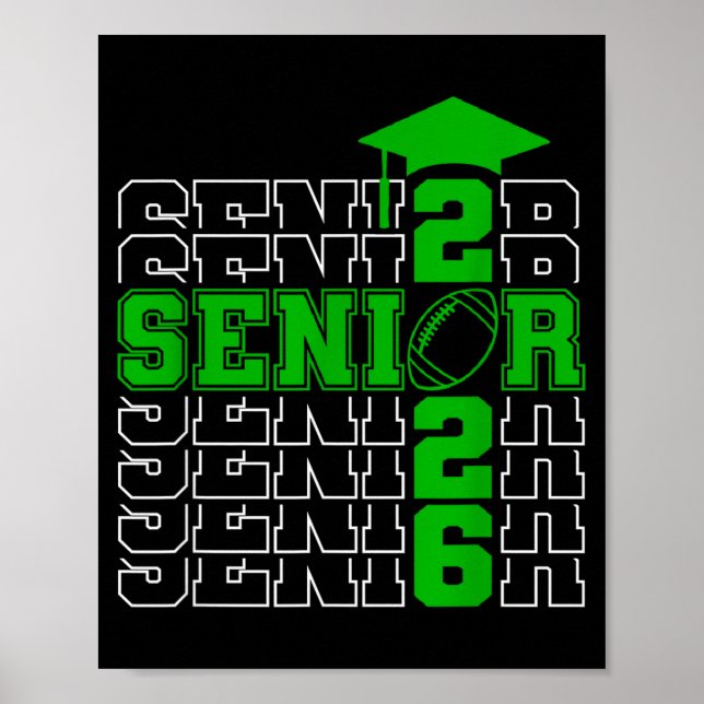Seniorklass 2026 examen 2026 grön poster (Framsidan)