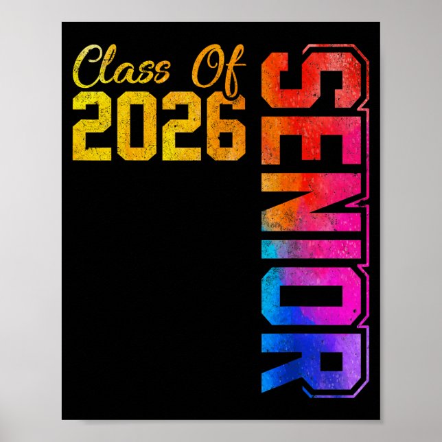 Seniorklass 2026 examen gymnasiet poster (Framsidan)