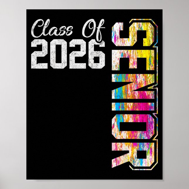 Seniorklass 2026 examen gymnasium poster (Framsidan)