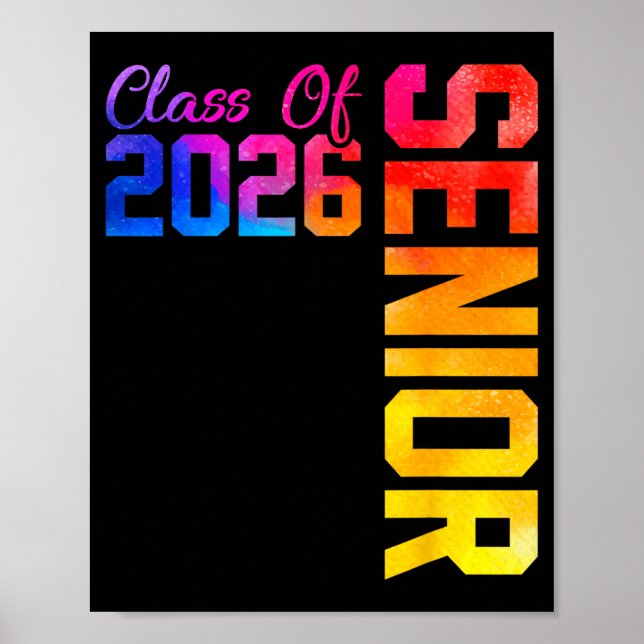 Seniorklass 2026 examen gymnasium poster (Framsidan)