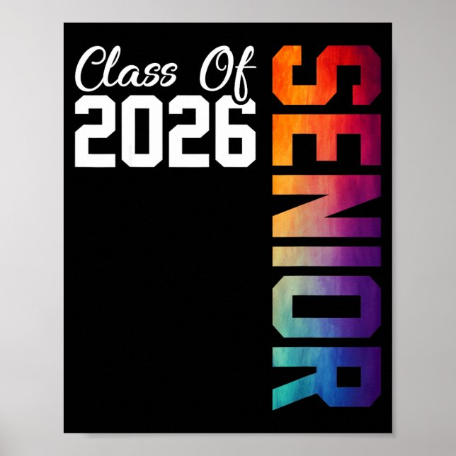 Seniorklass 2026 examen gymnasium poster (Framsidan)