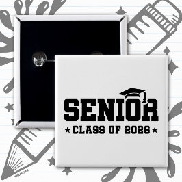 Seniorklass 2026 Fet examenstypografi Knapp