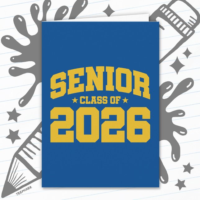 Seniorklass 2026 Guld Examen Minimalistisk Kort (Skapare uppladdad)