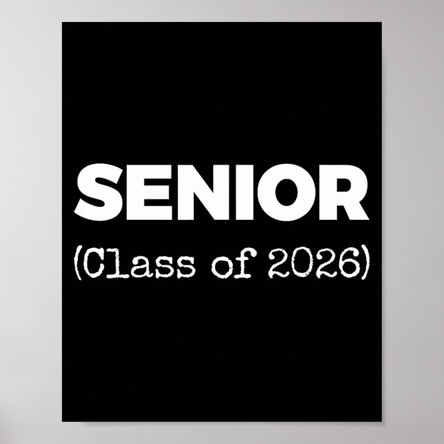 Seniorklass 2026 Nyutexaminerad Gymnasium Poster (Framsidan)
