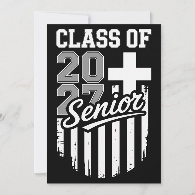 Seniorklass 2027 Kristallig amerikansk flagga exam Meddelande (Framsida)