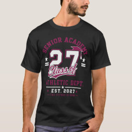 Seniorklass 2027 Pojkar Design T Shirt