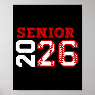Seniornatt klass 2026 baseboll seniors poster