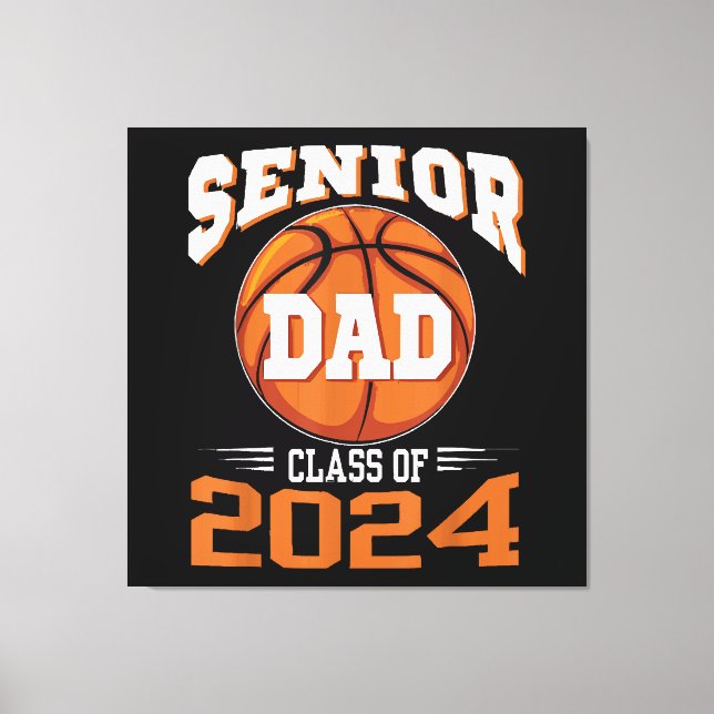 Seniorpappa klass 2024 canvastryck (Framsida)