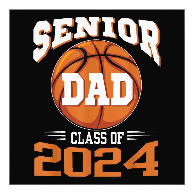 Seniorpappa klass 2024 fototryck (Framsidan)