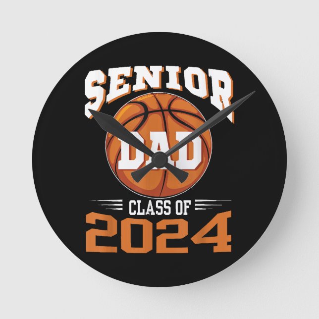 Seniorpappa klass 2024 rund klocka (Framsida)