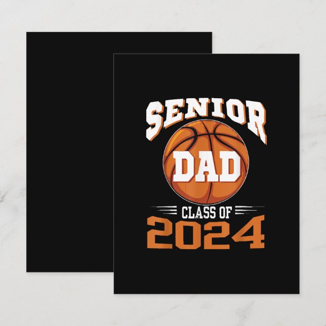 Seniorpappa klass 2024 tilläggskort (Fram/baksida)