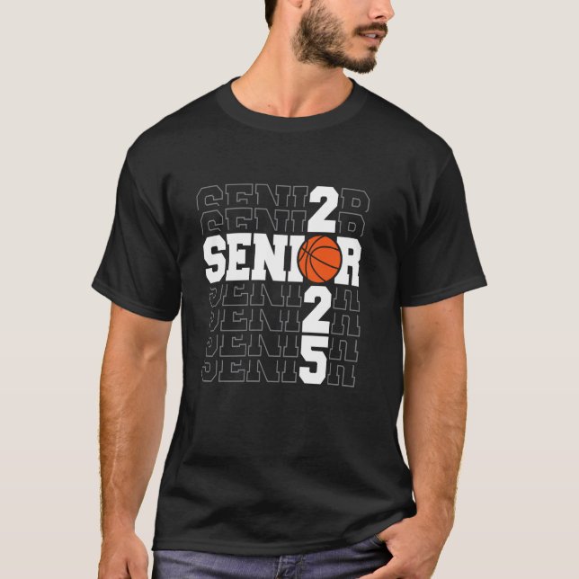 Seniors 25 Basketball Player Funny klass 2025 g T Shirt (Framsida)