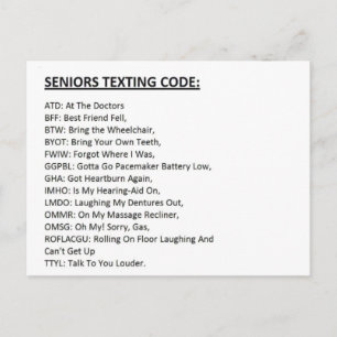 Seniors Texturkod Helg Vykort