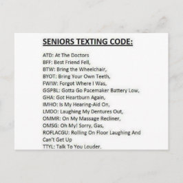 Seniors Texturkod Vykort