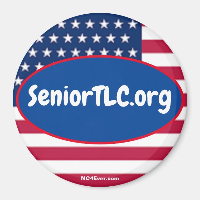 SeniorTLC.org Patriotic Magnet (Framsidan)