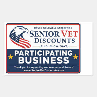 SeniorVetDiscounts Köpman Klistermärke