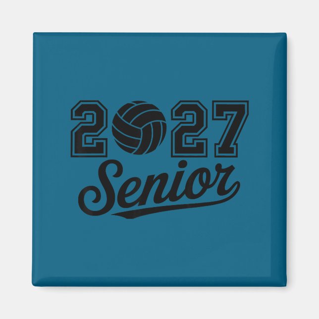 Seniorvolleybollklass 2027 crewvolleyboll magnet (Framsidan)