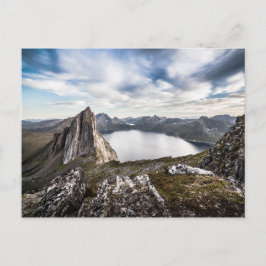 Senja Island Mountain Photo Vykort