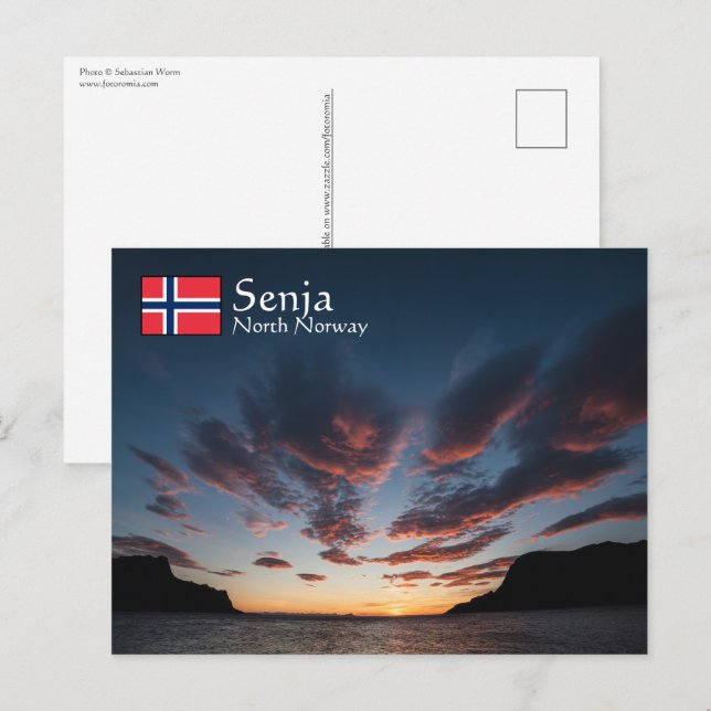 Senja Norge Vykort (Fram/baksida)