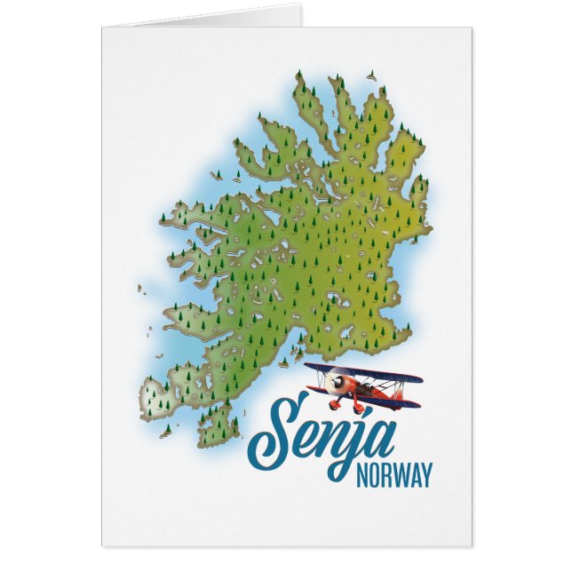 Senja Noway karta Hälsningskort (Framsidan)