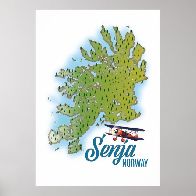 Senja Noway karta Poster (Framsidan)