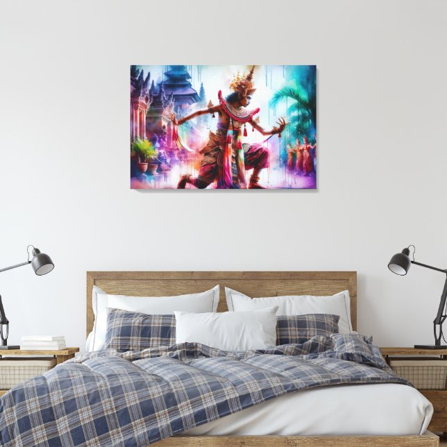Senja Tari: Skymningsdans på Bali Canvastryck (Insitu (sovrum))