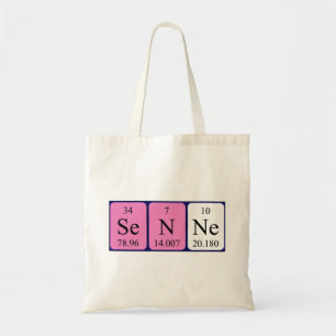 Senne periodisk bord namn tote bag tygkasse