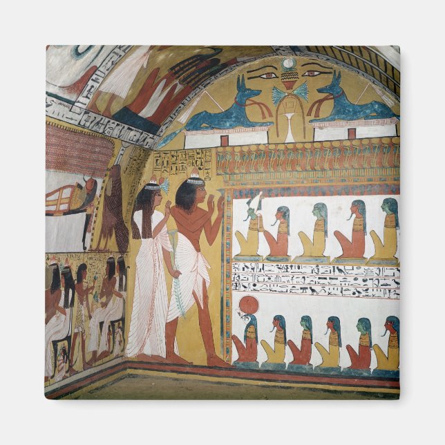 Sennedjem och hans fru mot ett naos magnet (Framsidan)