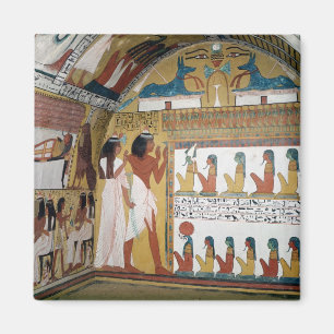 Sennedjem och hans vända mot för fru naos magnet