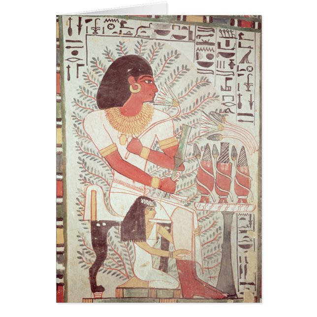 Sennefer placerade med hans fru, från graven hälsningskort (Framsidan)