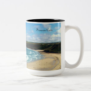 Sennen Cove Cornwall England Två-Tonad Mugg