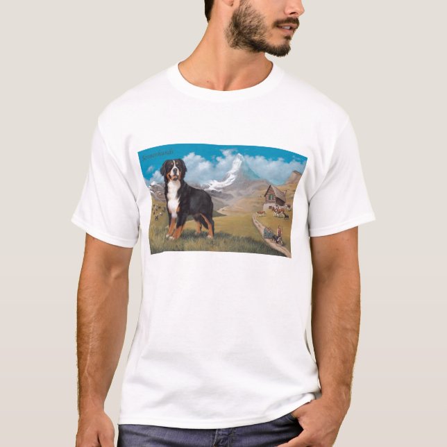 Sennenhund skjorta t-shirt (Framsida)