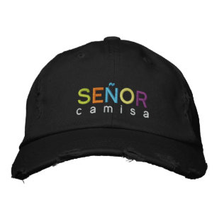 Señor Camisa - Alltid i Stil! Omdimensionerad Broderad Keps