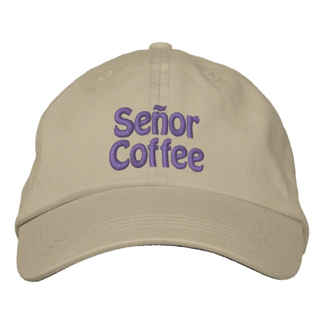 SEÑOR COFFEE cap Broderad Keps (Framsida)