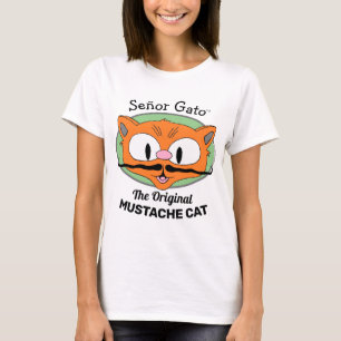 Señor Gato™ den originella Mustaschkatten T Shirt