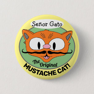 Señor Gato, den ursprungliga Tecknaden Mustache Ca Knapp