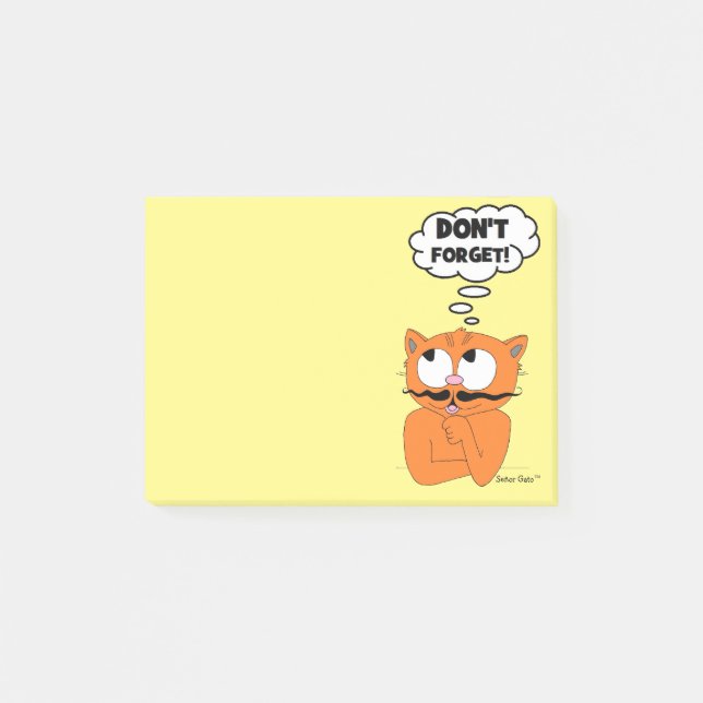 Señor Gato GLÖM INTE! Post It Notes Post-it Block (Framsida)