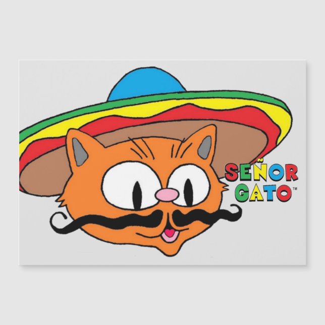 señor gato magnetisk kort (Framsida)