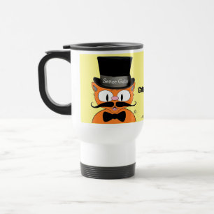 Señor Gato Mustache Cat mugg med topp hatt