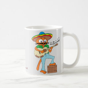 Señor Gato™ Sjungande mexikansk mustasch katt med Kaffemugg
