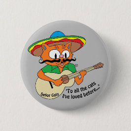 Senor Gato spelar gitarr sjungande katt Knapp