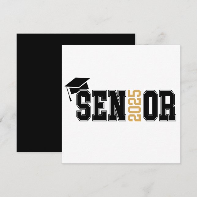 Senor Studenten 2025 Inbjudningar (Fram/baksida)