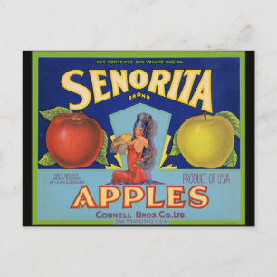 Senorita Apples San Francisco Vykort