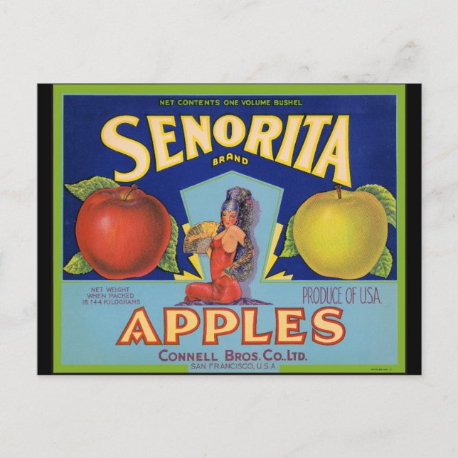 Senorita Apples San Francisco Vykort (Framsida)