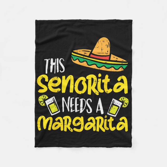 Senorita behöver en fin mexikansk cinco De Mayo Fleecefilt (Framsidan)