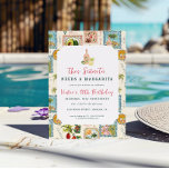 Señorita behöver en Margarita | Mexikanska fiesta Inbjudningar<br><div class="desc">Få igång fiestan med den här färgfulla födelsedagsinbjudan som innehåller målningsfärgade illustrationer av tequila flaskor, tropiska frukter, handflatan träd och vycard-stil-resekon. Med inspiration av den livliga andan i Mexiko sätter konstruktionen tonen på perfekten för ett margaritfyllt firande. Anpassa enkelt dina uppgifter om party för en roligt, snyggt och ett oförglömligt...</div>