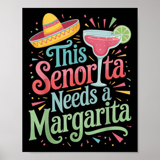 Senorita behöver en Margarita Poster (Framsidan)