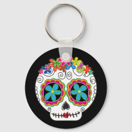 Señorita Calavera Day of the dead Sugar Skull Nyckelring