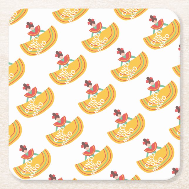 senorita cinco de mayo underlägg papper kvadrat (Framsidan)